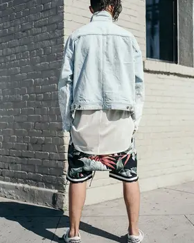 2018 ss imprimare pantaloni Scurți Bărbați Hip-Hop Kanye harajuku Casual Justin Bieber Fermoar Skate Plasă Retro pantaloni Scurti femei cu pantaloni
