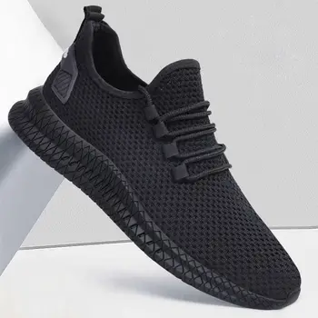 2020 Vânzare Fierbinte Barbati Adidasi Negru Aer ochiurilor de Plasă Respirabil Sport Casual Pantofi pentru bărbați Dantela-Up Non-alunecare de Oameni Scăzut Athletic Adidași