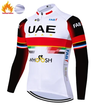 2021 de france EAU de biciclete tricou barbati maneca lunga Iarna Thermal Fleece campion mallot ciclismo Bărbați și femei pentru ciclism tricou