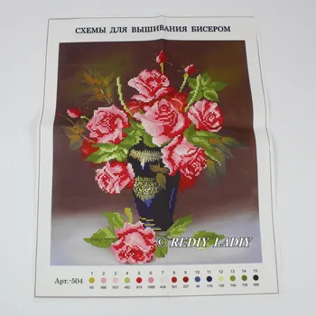 30x35.5cm Exacte Tipărite Margele de Cristal Kituri de Broderie Trandafir Roșu Beadwork Meserii Manual DIY Margele cruciulițe APT504
