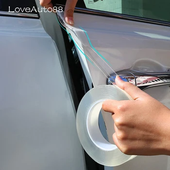 3M Laminat Bandă Bară de protecție Față Benzi din Fibra de Carbon Cauciuc Autocolant Anti-freca de Protecție Pentru Ford Kuga 2017 2018 2019 2020