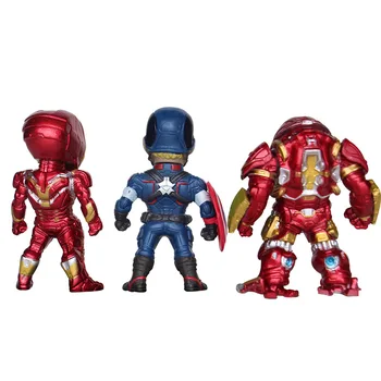 6Pcs/set Marvel Avengers Captain America Spiderman Thanos Hulk, Iron Man Hulkbuster figurina Papusa Jucării pentru Copii Cadouri de Craciun