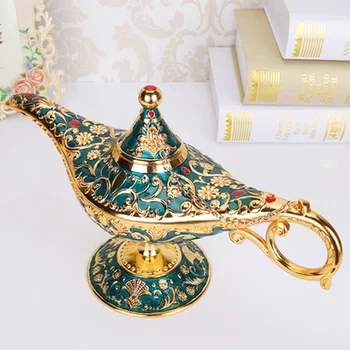 Aladdin Magic Decor Figurine Miniaturale Care Doresc Lampa European Vintage Din Metal Decoratiuni Artizanat Desktop Accesorii Pentru Decor