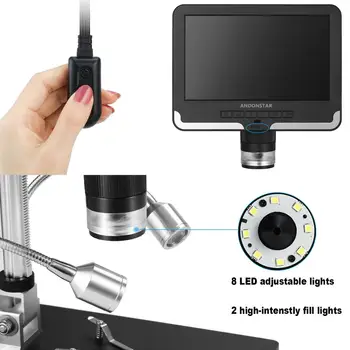 Andonstar Fierbinte Microscop Digital Lentile lungi pentru Lipit AD206 cu Display LCD AD206 Negru&alb 1080P Aplicare Instrumente de Lipit