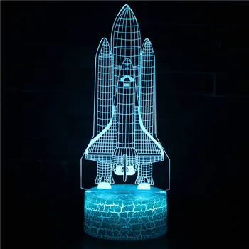 Avion iluzie 3D Luminos Jucării 7 Culori Schimbare warcarft stil Lampa de Proiecție Pentru copii de ziua de nastere Cadouri de Craciun dropship