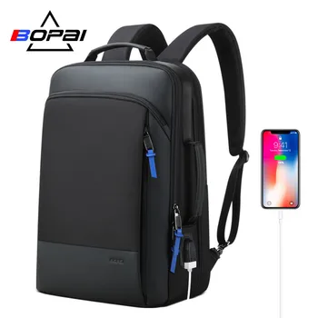 BOPAI 2020 Rucsac Barbati Mări Anti-Furt de Afaceri Borseta pentru 15.6 Inch Laptop Negru Spate Pachet Școală Backpacking