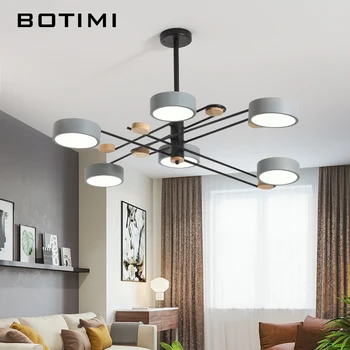 BOTIMI Metal ART DECO 220V LED Candelabru Pentru Camera de zi Tavan Aur Luciu Gri Dormitor Lampă de Origine Camere Alb Candelabre