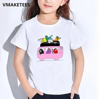 Copii Vara Maneca Scurta Fete si Baieti T shirt Desene animate Barbapapa de Imprimare pentru Copii T-shirt Casual Amuzante Haine pentru Copii