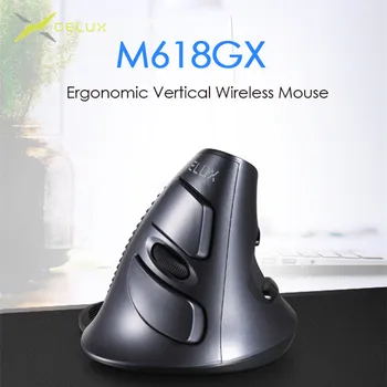 Delux M618 GX Ergonomic Vertical Mouse Wireless Cu 6 Butoane 1600DPI Șoareci Optice Pentru PC, Laptop