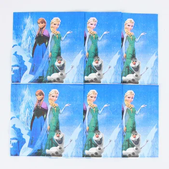 Disney Frozen petrecere de ziua Tacamuri Set Total 40pcs/lot Ceașcă de hârtie, placă de copii Fete Favoare Partid Ziua de nastere Decoratiuni Consumabile