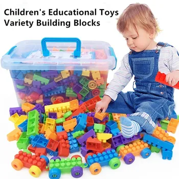 Fierbinte jucărie jucarii Pentru copii Introducerea și asamblarea particule Mari Blocuri jucarii educative DIY Constructor jucarii Pentru copii