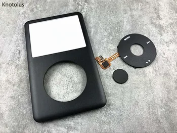 Knotolus negru fata masca de locuințe caz acoperire faceți clic pe roata negru buton central pentru iPod 6 7 gen clasic 80gb, 120gb 160gb