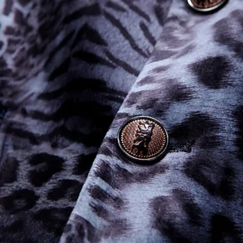 Lux Leopard Print Mens Sacou de Afaceri Rochie de Bal Petrecere de Nunta Blazer Masculino Casual Slim Fit Sacou Costum Plus Dimensiune M-5XL