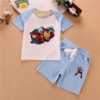 Noi Disney Iron Man Copil Haine de Fata T-shirt de Vară de Îmbrăcăminte pentru Copii Desene animate cu Maneci Scurte Tee Copii Colorate Culori Haine