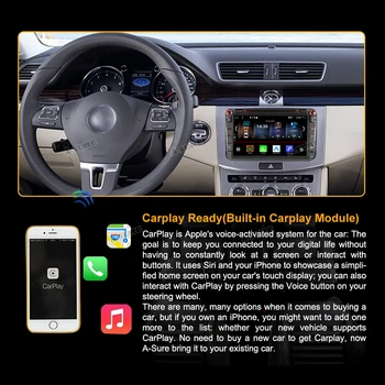 O-Sigur 2 Din Android 10 Dual Tuner FM Radio CarPlay de Navigare GPS Pentru Volkswagen VW Golf 5 MK Polo, T5 Passat b6, Tiguan SKODA