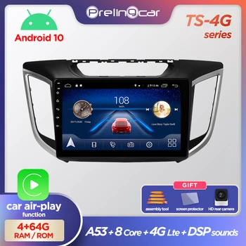 Prelingcar Android 10.0 NICI un DVD 2 Din Radio Auto Multimedia Player Video de Navigare GPS Pentru Hyundai Creta IX25-2018 Octa-Core