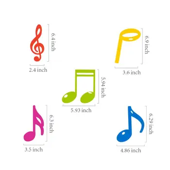 PVC Spirală Cu Nota Muzicala Carduri Agățat Vârtej Tema Muzica Clasă Decoratiuni Copil de Dus la Petrecerea de Ziua Provizii Pentru Acasă