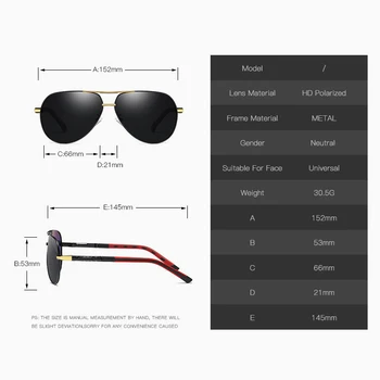 SAYLAYO Moda Polarizat ochelari de Soare Barbati Classic Vintage Cadru din Aliaj de ochelari de Soare de Acoperire Lentile de Conducere Nuante UV400 Protecție