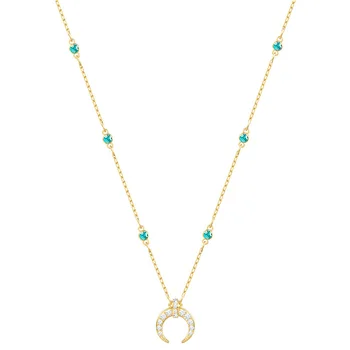 SWA Elegant Nou VARA TRECUTĂ de Aur Luna Crescent Temperament Colier Lady Bijuterii de Lux de Ziua Îndrăgostiților Cadou Rafinat