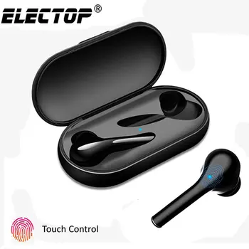 TWS Bluetooth Căști fără Fir V5.0 Touch Control Căști Impermeabil 6D setul cu Cască Stereo Cu Microfon de Încărcare Cutie pentru iPhone Xiaomi