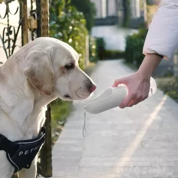 Xiaomi Portabil Sticla Pet de Apa Cana de 300/400ML Câini de Călătorie Catelul Pisica Castron de Băut în aer liber animale de Companie Distribuitor de Apă Alimentator BPA Free