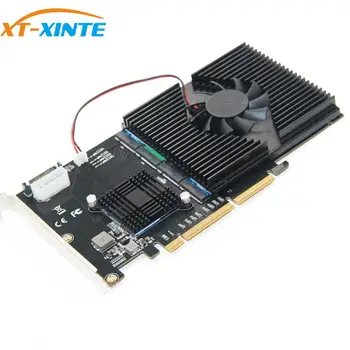 XT-XINTE 215*125mm PCI-E Adaptor de Card LM313 PCI-E 8X/16X SĂ 4P M. 2 (PCIe protocol)Riser Card pentru NVME 2242 2260 2280 22110 SSD
