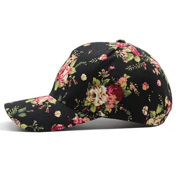 Șepci de baseball pentru femei solide de imprimare doamnelor pălării umbra câteva pălării în aer liber bumbac stretch flori frunze Fete tineri șapcă de baseball