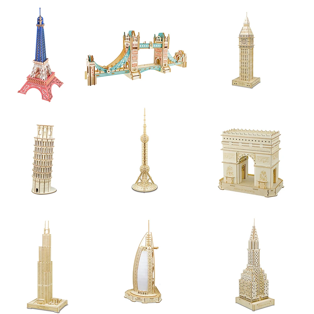 second hand pond Quadrant Tăiere cu Laser de Construcție din Lemn Puzzle 3D turnul Eiffel Podul  Londrei Turnul din Pisa Dubai Castelul Himeji Model Adult Copil Jucărie de  Învățământ reducere / Jucării & hobby-uri | www.suntsuporter.ro